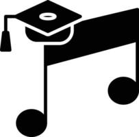 icône de glyphe d'éducation musicale vecteur