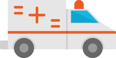 icône plate ambulance vecteur