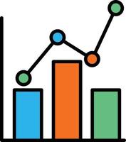 ligne de statistiques remplie vecteur