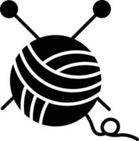 icône de glyphe de tricot vecteur