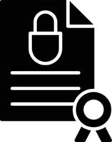 icône de glyphe de garantie vecteur