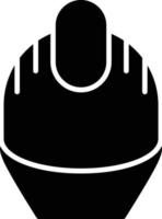 icône de glyphe de casque de construction vecteur