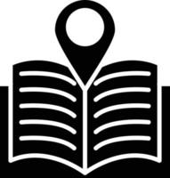 icône de glyphe d'emplacement de bibliothèque vecteur