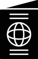 icône de glyphe de passeport vecteur