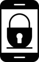 icône de glyphe de sécurité vecteur