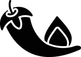 icône de glyphe de poivre vecteur