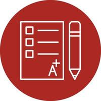 cercle de ligne d'examen multicolore vecteur