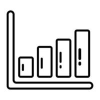 icône de graphique à barres, jeton non fongible, technologie numérique. vecteur