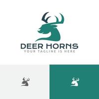 cerf cornes andouiller animal silhouette résumé logo vecteur