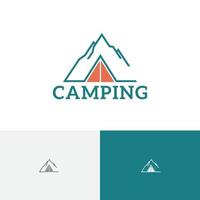 montagne camping sommet nature explorer aventure logo vecteur