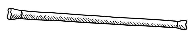 illustration vectorielle d'une barre de corps isolée sur fond blanc. griffonnage dessin à la main vecteur