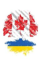 arbre drapeau canadien ukrainien vecteur