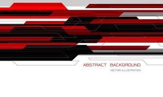 chevauchement géométrique cyber gris rouge abstrait sur blanc avec un espace vide pour la conception de texte technologie de luxe moderne vecteur d'arrière-plan futuriste
