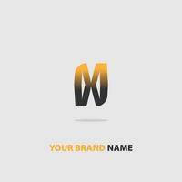 logo icône conception lettre m orange gris simple élégant luxe limité branché pour eps 10 entreprises vecteur