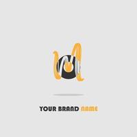 logo icône conception lettre m orange gris simple élégant luxe limité branché pour eps 10 entreprises vecteur