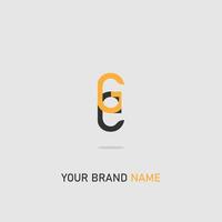 logo icône conception lettre cg orange gris luxe simple élégant pour compagnie d'assurance eps 10 vecteur