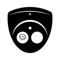 caméra de surveillance et de sécurité, silhouette de caméra vidéo cctv. vecteur