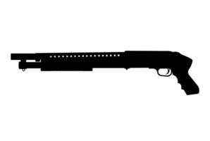 silhouette d'arme de fusil de chasse, illustration d'arme à feu. vecteur