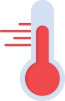 icône plate thermomètre vecteur