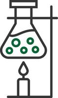 bougies de chimie ligne deux couleurs vecteur