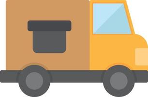 icône plate de camion de livraison vecteur