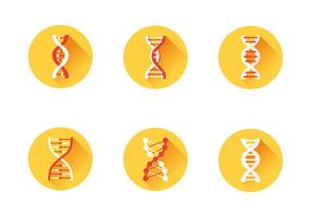 Ensemble d'icônes d'ADN vecteur