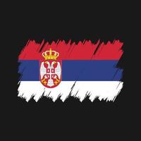 vecteur de brosse drapeau serbie. drapeau national