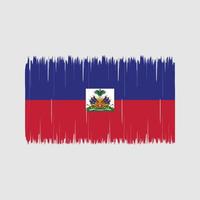 pinceau drapeau haïtien. drapeau national vecteur