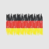 coups de pinceau du drapeau allemand. drapeau national vecteur