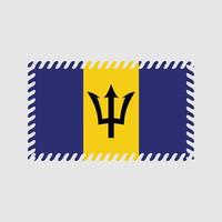 vecteur de drapeau de la barbade. drapeau national