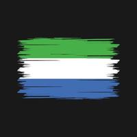 pinceau drapeau sierra leone. drapeau national vecteur