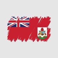 vecteur de brosse de drapeau des bermudes. drapeau national