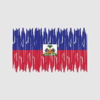 coups de pinceau du drapeau haïtien. drapeau national vecteur