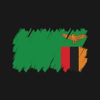 vecteur de brosse drapeau zambie. drapeau national