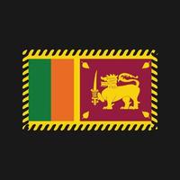 vecteur de drapeau sri lanka. drapeau national