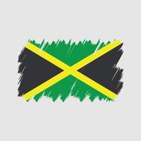 vecteur de brosse drapeau jamaïque. drapeau national