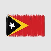 pinceau de drapeau du timor oriental. drapeau national vecteur