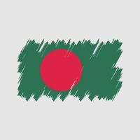 vecteur de brosse drapeau bangladesh. drapeau national