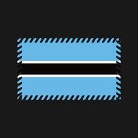 vecteur de drapeau du botswana. drapeau national