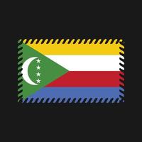 vecteur de drapeau des comores. drapeau national