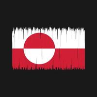 pinceau drapeau du groenland. drapeau national vecteur