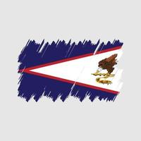 vecteur de brosse drapeau samoa américain. drapeau national