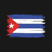 brosse drapeau cuba. drapeau national vecteur