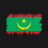 vecteur de brosse drapeau mauritanie. drapeau national