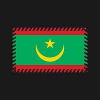 vecteur de drapeau mauritanie. drapeau national