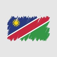 vecteur de brosse drapeau namibie. drapeau national