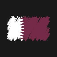 vecteur de brosse de drapeau qatar. drapeau national