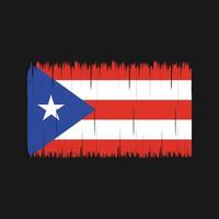 pinceau de drapeau de porto rico. drapeau national vecteur