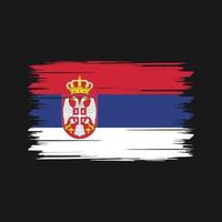 brosse drapeau serbie. drapeau national vecteur