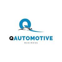 lettre initiale q icône automobile logo design inspiration vecteur